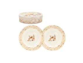 Lautaset MIA DEER 2kpl D20cm, lahjapakkauksessa