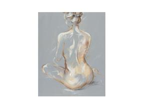 Öljymaalaus 80x100cm, istuva nainen