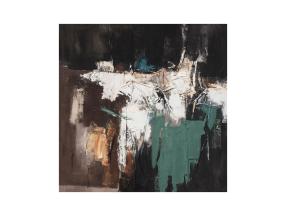 Öljyvärimaalaus 120x120cm, abstrakti ilta