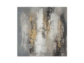 Öljyvärimaalaus 120x120cm, abstrakti aamu