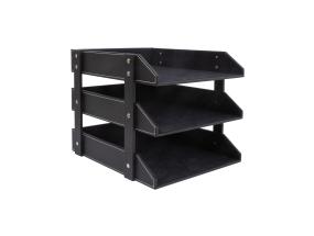 Asiakirjateline WALTER 28x35xH27cm, musta, keinonahkaa