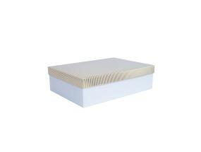 Rasia ELSA 24,5x17,5x7cm, kannellinen kulta/hopea, valkoinen