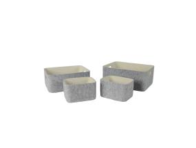 Laatikko LIDO FELT 33x25xH14cm, vaaleanharmaa huopa