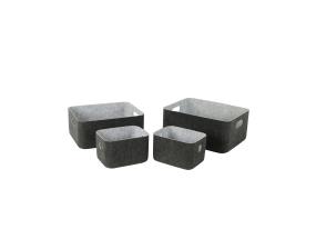 Laatikko LIDO FELT 33x25xH14cm, tummanharmaa huopa
