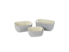 Laatikko LIDO POP 36x28xH16cm, vaaleanharmaa huopa