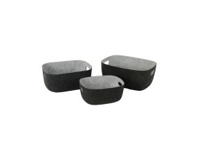 Laatikko LIDO POP 26x20xH12cm, tummanharmaa huopapintainen