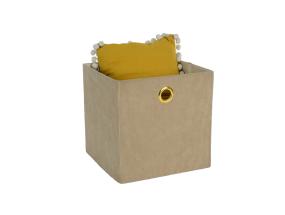 Laatikko LIDO LEO 30x30xH30cm, beige sametti