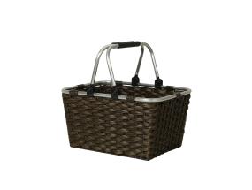 Ostoskori LIDO RIO 43x30xH24cm, tummanruskea, 2 kahvaa