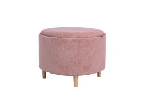 Pöytä/malja HIRO D56xH42.5cm, vaaleanpunainen, säilytystilalla varustettuna