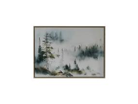 Seinäkuva WALLY 45x60cm, sumuinen metsä