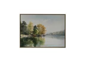 Seinäkuva WALLY 45x60cm, metsä järven rannalla