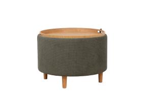 Pöytä/malja HIRO D56xH42.5cm, vihreä, säilytystilalla varustettuna