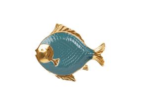 Lauta GOLDFISH 38x34cm, vihreä keramiikka