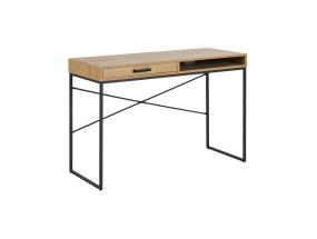 Työpöytä SEAFORD 110x45xH75cm, tammi, metalli