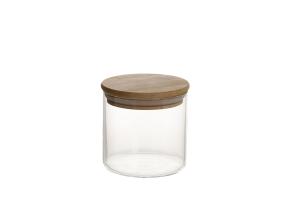 Lasipurkki JARA D8,3xH8cm 390ml bambukannella varustettuna