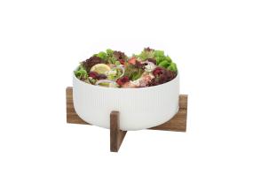 Kulho POLO D22,5xH10cm 2.7L valkoinen, jalustan kanssa