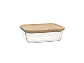 Kulho BOXY 19,7x14,7xH5,8cm 1000ml, lasi, bambu