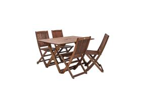 Puutarhakalusteet MODENA pöytä ja 4 tuolia, Meranti