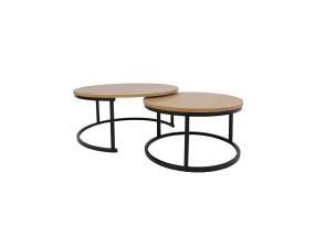 BRITU sohvapöytä, 2 kpl, vaalea puu