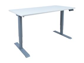 Työpöytä ERGO 2 moottorilla 140x70xH60-125cm, valkoinen, melamiinilevy