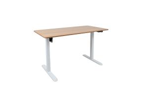 Pöytä ERGO LIGHT 1 moottorilla 120x60cm, valkoinen/tammi
