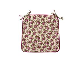 Tuolinpäällinen LONETA NEW 39x39cm, paksuus 2,5cm, lila ruusu, 50% puuvillaa, 50% polyesteriä, kangas 477