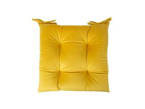 Tuolityyny VELVET 2, 40x40cm, keltainen, 100% polyesteri, kangas-828