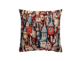 Tyyny HOLLY 45x45cm, vetoketjullinen, fantasia, kangas 50% puuvilla, 50% polyesteri, kangas 491