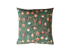 Tyyny CHRISTMAS NEW 45x45cm, joulukuusen lehdet, 50% polyesteri, 50% puuvilla, kangas 573