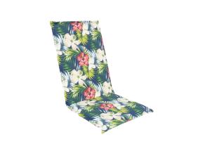 Tuolipäällinen SUMMER FLOWER 48x115x4,5cm, tumma kukkakuvio, 100% polyesteri, kangas 472