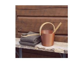 Saunakauha RENTO COPPER, 5L, alumiini/bambu