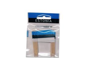 TUTKIMUSTARJOUKSET Viron lippu Voileipäkoristeet 7cm 100kpl