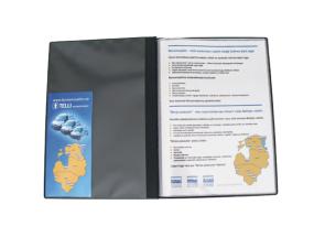 Ruokalistat, joissa on 10 taskua musta PROLEXPLAST -materiaali