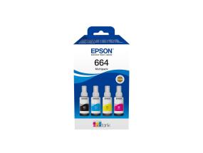 Epson 664 EcoTank (C13T66464A) mustepatruuna, musta, syaani, magenta, keltainen, monipakkaus 4 väriä