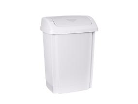 Roskakori 25L liikkuvalla kannella Swing valkoinen