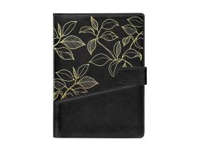 Kehyskalenteri Boss A5 DAY, kierresidonta, FASHION-kannet (MUST CERVO) 00070/40275