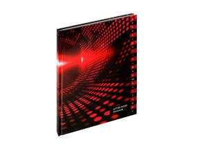 Toimiston muistikirja A4 ruudullinen kovakantinen aakkosilla 96 sivua