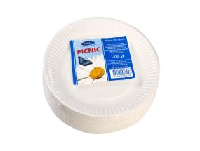 Pahvilautanen SMILE 18cm valkoinen, 50 kpl