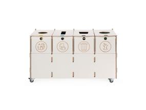 Roskakori 3x40L & 1x10L lajitteluasema SORTAIDER Container B4