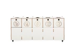 Jäteastia 4x40L & 1x10L lajitteluasema SORTAIDER Container B5