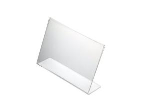 Mainosteline pöydälle A5 vaakasuorassa L-jalassa