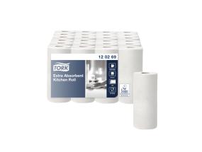 Vetopyyherulla Tork Premium Kitchen Rollvalkoinen 2-kert.