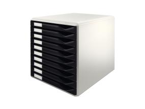 Laatikosto 285x290x355 LEITZ 10-laatikkoa A4 musta