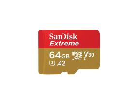 SANDISK Extreme, microSD, 64 GB - Muistikortti ja sovitin