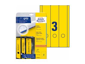Seljaetikett registraatorile AVERY-Zweckform 61x297mm kollane 20tk