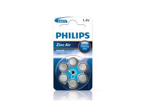 6 x paristot Philips ZA675 1,4 V sinkkiilma (PR44)