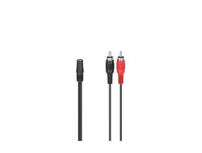 Hama 3,5 mm - RCA, musta - sovitin