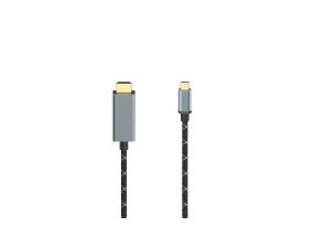 Hama videokaapeli, USB-C, 1,5 m, musta - Kaapeli
