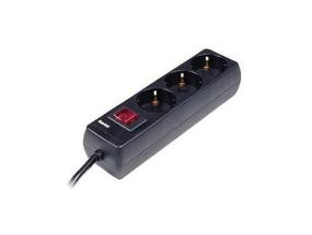 Hama Power Strip, 1,4 m, 3 pistorasiaa, musta - Jatkojohto - jatkojohto