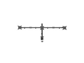 Deltaco Triple Desk Mount, 13-27'', musta - Monitorin kolmijalkainen jalusta